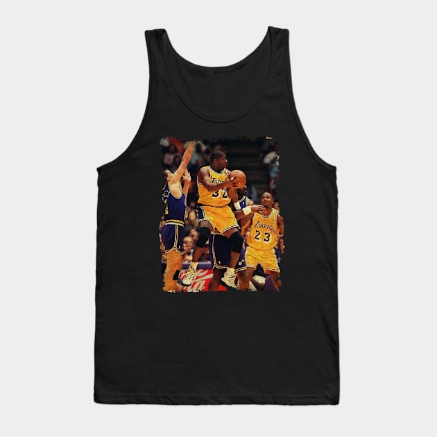 Magic Johnson Over, 1996 Tank Top by Omeshshopart